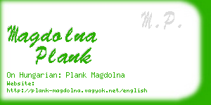 magdolna plank business card